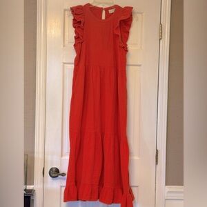Universal‎ Thread Orange Flutter Sleeve Dress